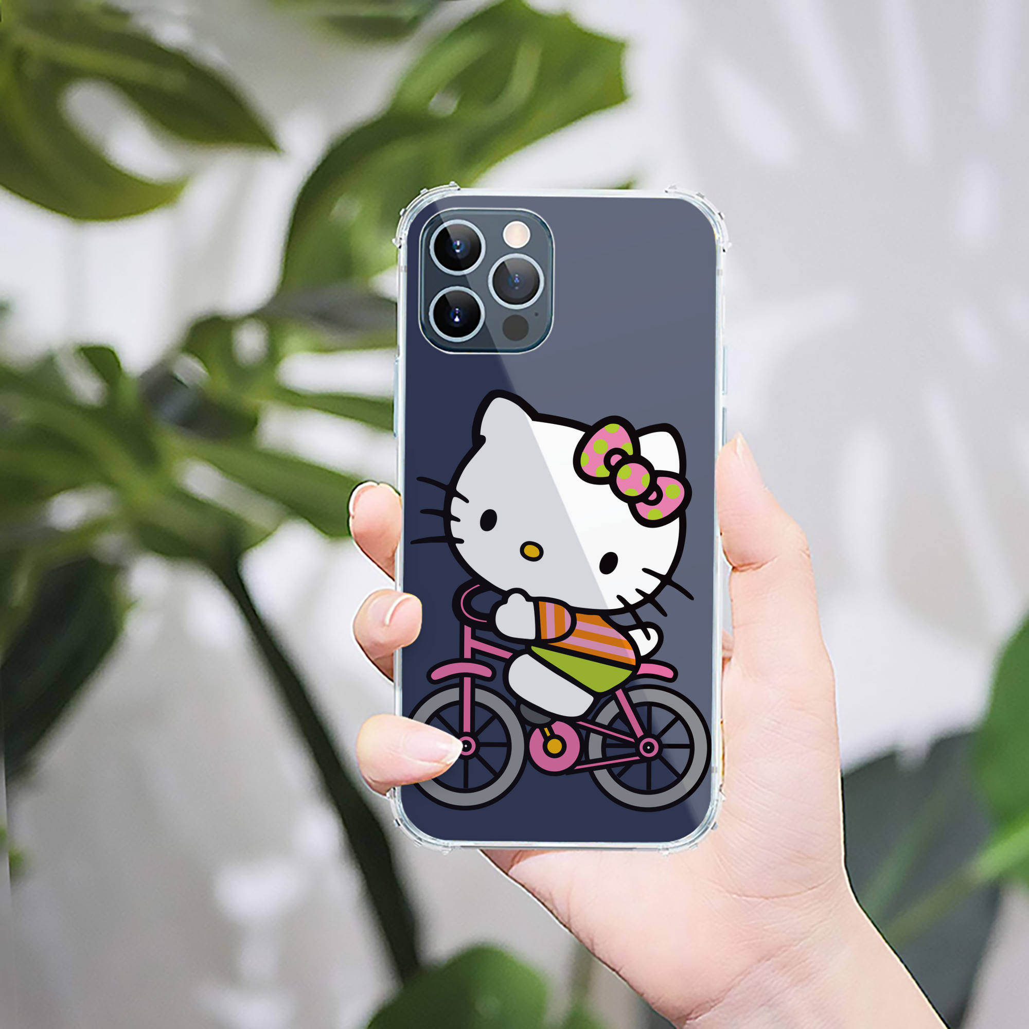（画像用） Hello Kitty ハローキティ 【iPhone 12シリーズ対応】透明スマホケース（クリアソフトケース）